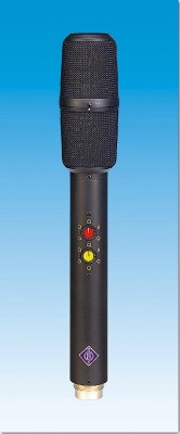 Stereo microphone with double capsule, switchable directionality, 48V phantom, X