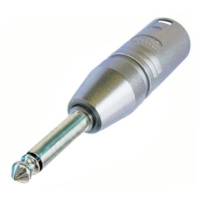 Adapter 3 pole XLR male - Mono 1/4" plug (6.35mm male)
