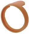 Colored rings with flat label surface for PX-Series, brown