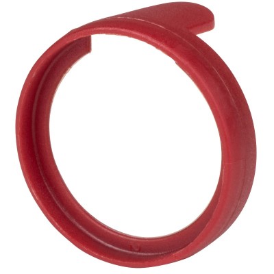 Colored rings with flat label surface for PX-Series. red