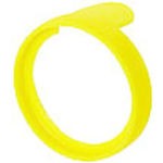 Colored rings with flat label surface for PX-Series, yellow