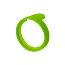 Colored rings with flat label surface for PX-Series, green