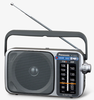AM/FM Tuner, Big Radio Dial Panel, 10cm Speaker   Black