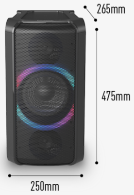 Powerful & clear sound, 16cm Woofer with Dual Drive / Bass Reflex Port
