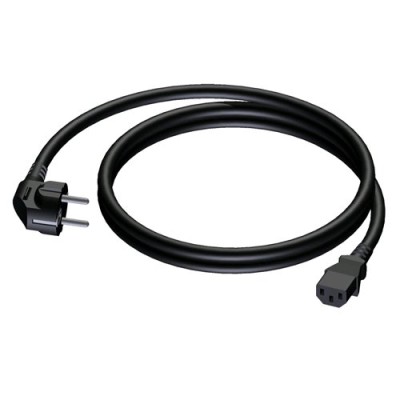 (50)Power cable - schuko male - euro power female - rubber lead - 3 x 1.5 mmý 0,