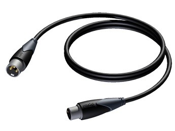 (5)DMX AES/ EBU cable -XLR male - XLR female 0,5 meter