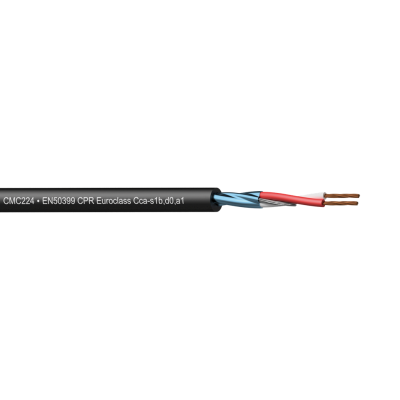 (2)Balanced microphone cable - flex 2 x 0.20 mmý - 24 AWG - EN50399 CPR Euroclas