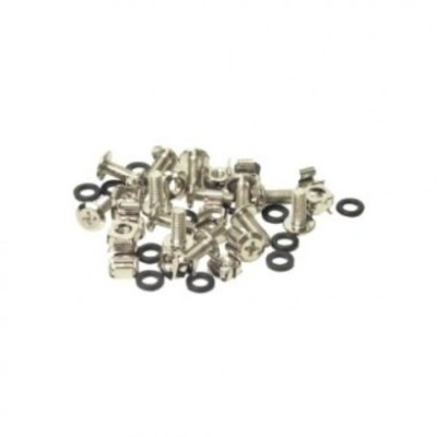 Set of 24 M5 rack nuts, screws and plastic washers