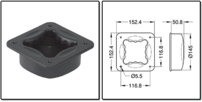 boxhandgreep, kunststof, - zwart - prijs per 1 stuk - box handle, plastic, - black - price per piece