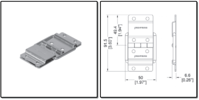 stopscharnier 50x92mm, - RVS - prijs per 1 stuk - stop hinge 50x92mm, - Stainless steel - price per piece
