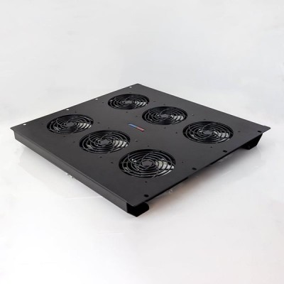 19" ventilator-unit, 4x vent., - zwart - prijs per 1 stuk - 19" fan unit, 4x vent., - black - price per piece