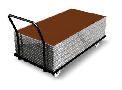Platform Trolley - stores up to 15 pcs, of 1 X 1 m Panels