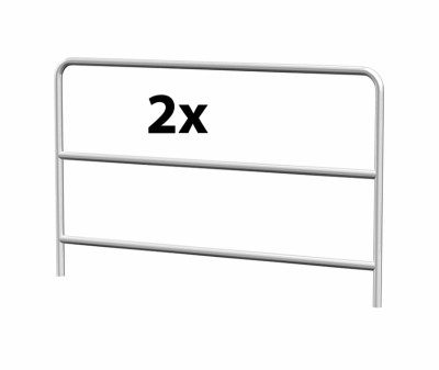 2M long Stage Guardrail - dual pack with Mounting Hardware