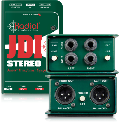 Radial JDI STEREO - Passive Stereo DI with Jensen transformers
