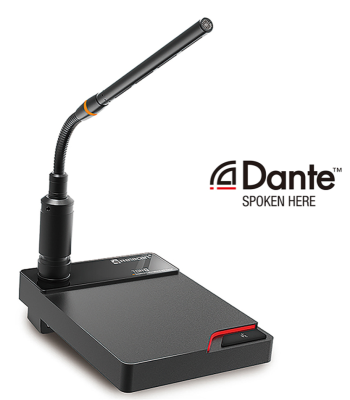 Microphone Desk stand with Dante Network Output, RJ45