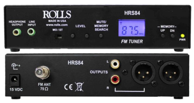 Rolls HRS84 Digital FM Tuner with XLR's