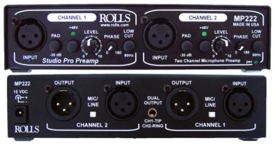 Rolls MP222 2-Kanal Studio Mic-Preamp
