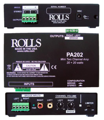 Rolls PA-202 Mini Class D Amplifier