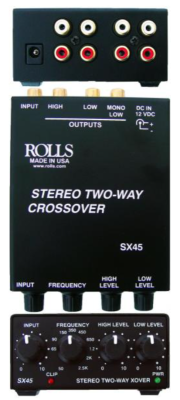 Rolls SX45 Stereo 2-way Crossover, 12db/Octave, Mono Sub Output, 50Hz - 2.5kHz R