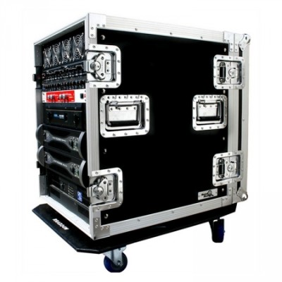 16U Amplifier Case with caster board 61cm depth
