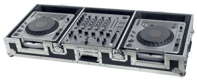 coffin for 2x Pioneer CDJ100/800 CD players + 12" mixer - with wheels