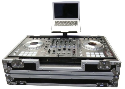 case for Pioneer DDJSZ or DDJ-RZ with low profile wheels and laptop stand