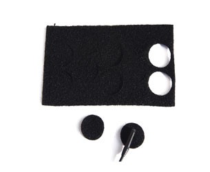 Rycote Undercovers, pack of 100 Stickies with 100 fabric covers, black