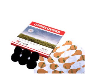 Rycote Overcovers, pack of 30 Stickies with 6 re-usable black fur covers