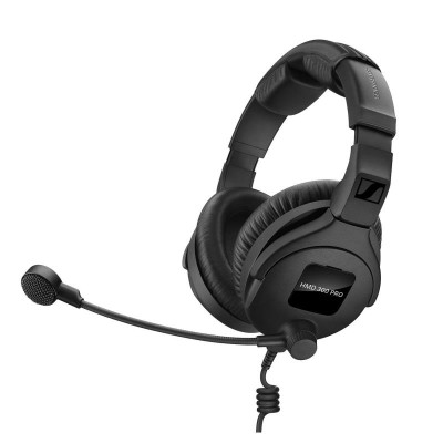 Broadcast headset with ultra-linear headphone response (dual sided, 64 ohm) and