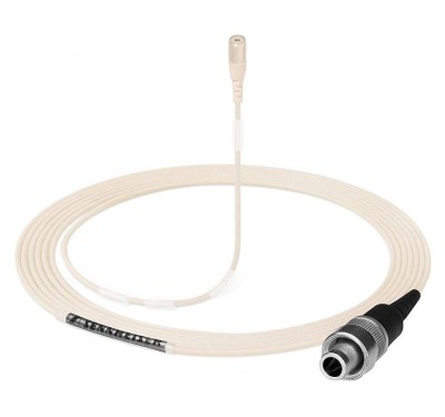 Miniature lavalier microphone: MKE 1 light beige, paintable, incl, 3-pol Lemo co