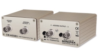 Single 3 Way Passive AES3ID Splitter With BNC Connectors