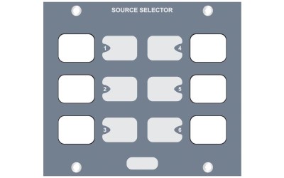 S2 Meterbridge 6 Button Stereo Source Select (3 Channel Wide)