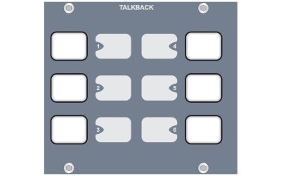 S2 Meterbridge 6 Way Talkback Panel (3 Channels Wide)