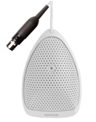 Condenser Omnidirectional Microphone, incl Inline Pre-amp, White