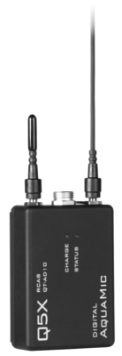 Q5X AquaMic pocket transmitter, aluminium housing, 6-pin Lemo connector K55