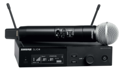 Handheld system consisting a handheld transmitter SLXD2 with SM58 G59