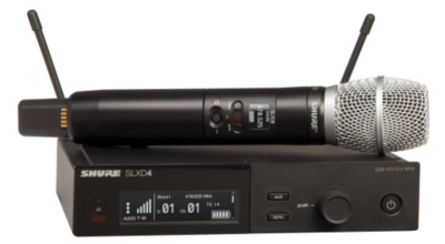 Handheld system consisting a handheld transmitter SLXD2 with SM86 G59