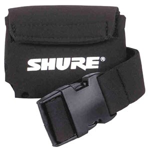 Belt pouch for wireless bodypack transmitters