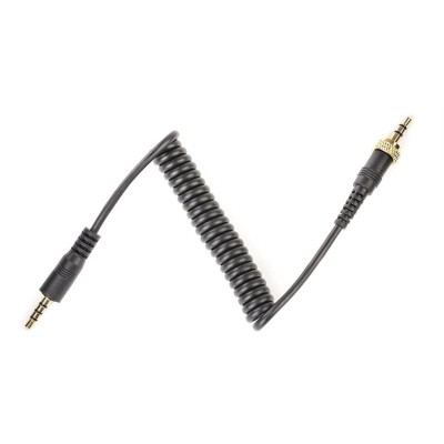 Saramonic SR-PMC1, coiled locking TRRS to TRRS cable, 3.5mm connectors, 18 to 51