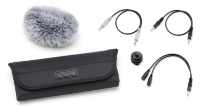 Filmmaking accessory package for DR-series handheld recorders, 3.5mm Stereo Jack