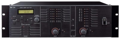 19"/3HE modulaire digitale 8-bus mixer voor max. 12 audio in- en 8 uitgangen met