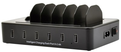 USB charging station for 6x IRR-1 receivers