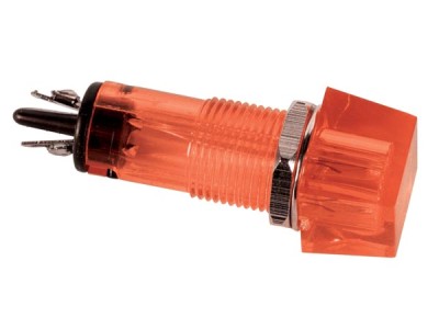 LAMP NEON 220V RED SQUARE 11,5mm SOLDER
