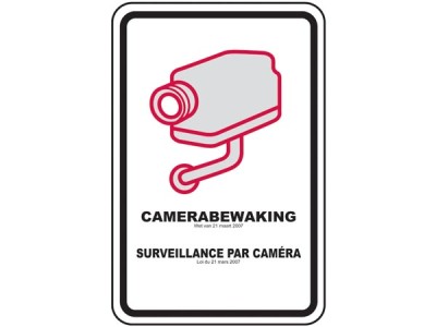 CCTV WAARSCHUWINGSBORD - BELGIË
