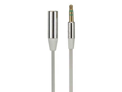 KABEL 3,5 mm STEREO MANNELIJK naar 3,5 mm STEREO VROUWELIJK MET FLEXIBELE PLATTE