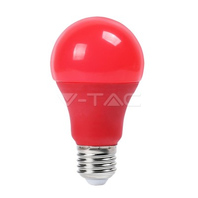 VT-2000 - LED Bulb - 9W E27 Red Color Plastic Luminous flux 310Lm