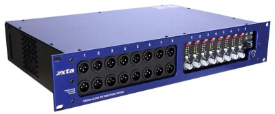 8 channel Active Mic/Line Distribution System, dual AES outputs