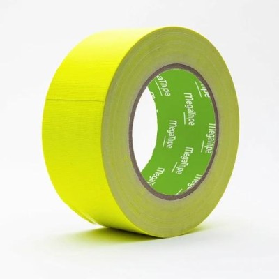 Megatape UT70 Fluor gaffa tape 25 mm x 25 mtr Yellow
